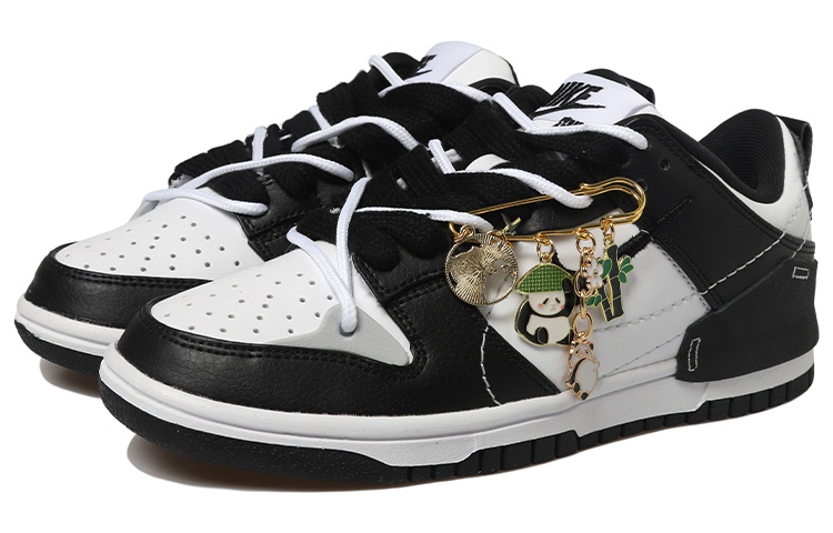 Lookbook (W) [Zapatillas Personalizadas] Nike Dunk Low 'Panda Deconstructed' DV4024-002(Team拾玖-熊猫挂饰女S-BOX)