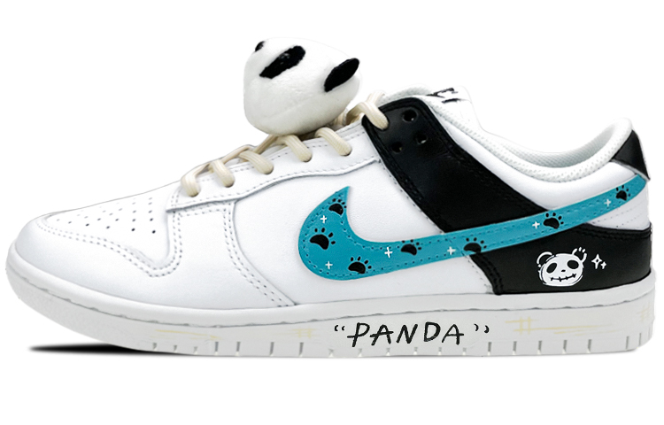 Buy 【定製球鞋】 Nike Dunk Low 是在玩鞋 熊貓 可愛 塗鴉 做舊 玩偶 情侶 低幫 板鞋 女款 黑白