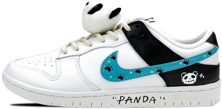 custom-shoes-women-nike-dunk-low-panda-graffiti-distressed-doll