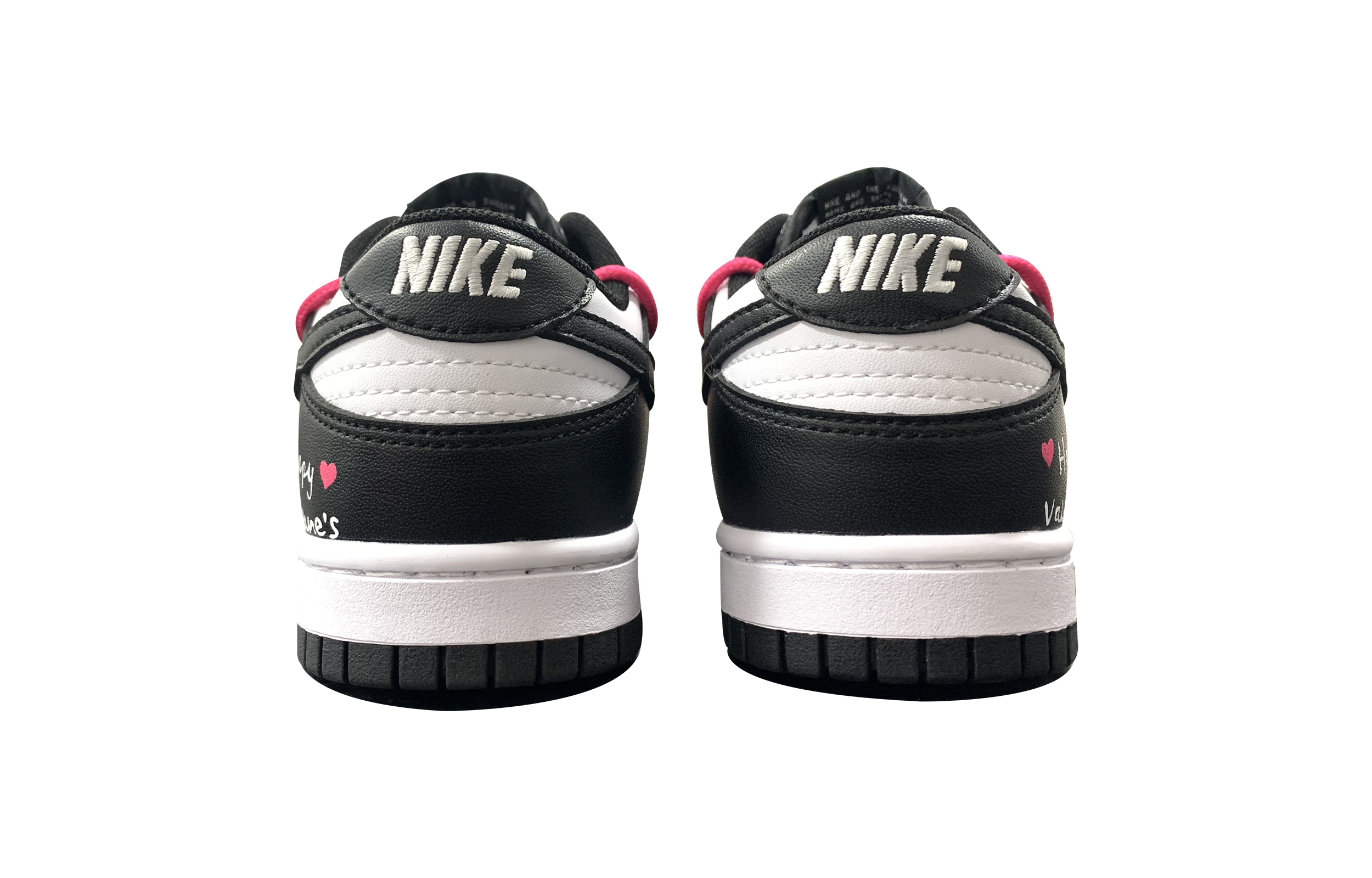 Shop (W) [定制鞋款] 耐克Dunk Low '熊猫手绘黑白粉' DD1503-101(TeamD-女款心心相印)