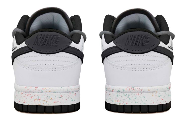 Shop (W) [Kasut Custom] Nike Dunk Low 'Panda Ink Splash Triple Swoosh Kelabu' FD4623-131(Team拾玖-黑白三钩S-BOX)