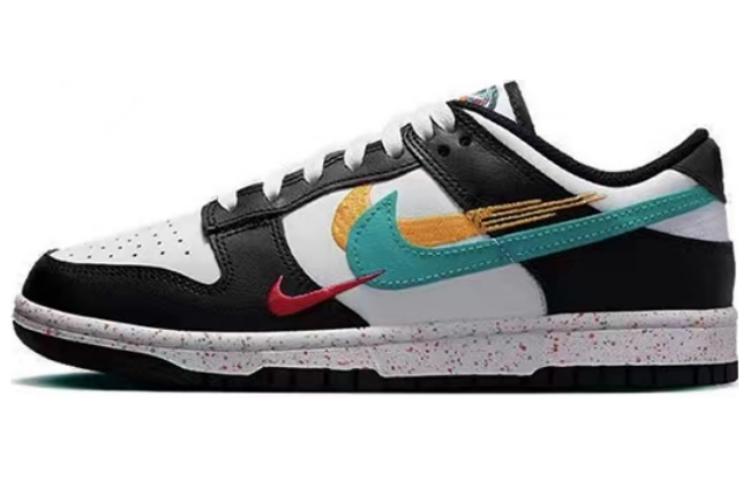 Sizing (W) [Kasut Custom] Nike Dunk Low 'Panda Ink Splash Triple Swoosh Kelabu' FD4623-131(Team拾玖-黑白三钩S-BOX)