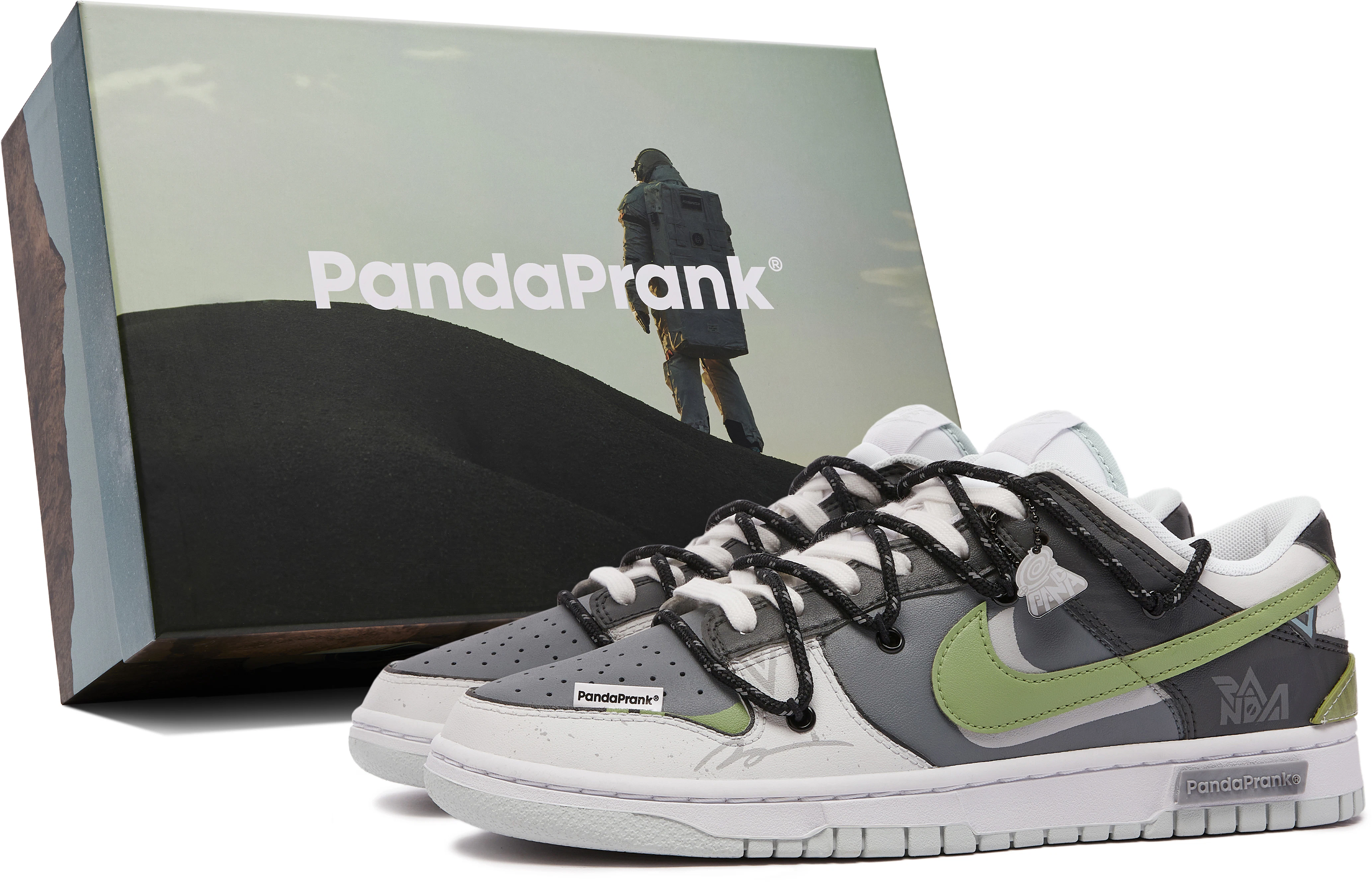 custom-shoes-women-nike-dunk-low-panda-prank-green-fields-dh-9765-102-481175