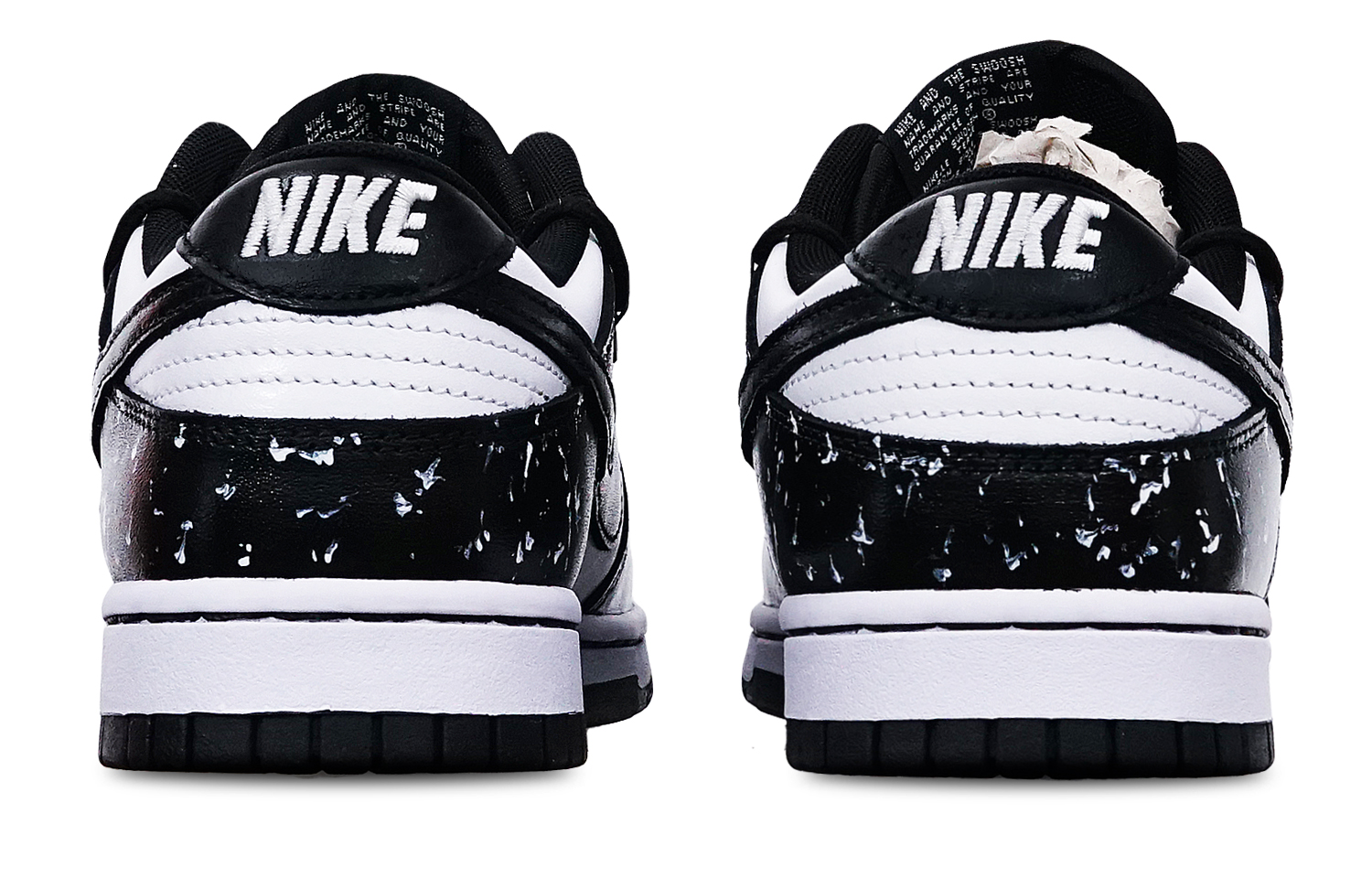 Purchase 【定制球鞋】Nike Dunk Low 白/黑 解構風 熊貓雪花 特殊鞋盒 低筒 休閒鞋 女款 黑白