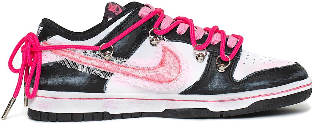 【定制球鞋】Nike Dunk Low 熊貓 甜酷辣妹 芭蕾風 蕾絲 金屬 Y2K千禧風 亞文化 低幫 板鞋 女款 粉黑 Order 【定制球鞋】Nike Dunk Low 熊貓 甜酷辣妹 芭蕾風 蕾絲 金屬 Y2K千禧風 亞文化 低幫 板鞋 女款 粉黑