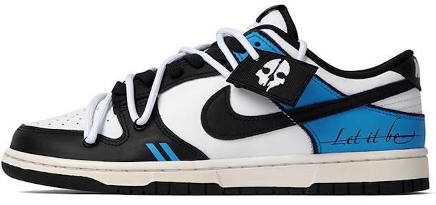 【客製化球鞋】Nike Dunk Low 過去隨風 怪誕 朋克 簡約 北卡藍 經典 低筒 滑板鞋 女款 黑白藍 Buy 【客製化球鞋】Nike Dunk Low 過去隨風 怪誕 朋克 簡約 北卡藍 經典 低筒 滑板鞋 女款 黑白藍