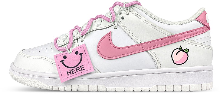 custom-shoes-women-nike-dunk-low-peach-smiley