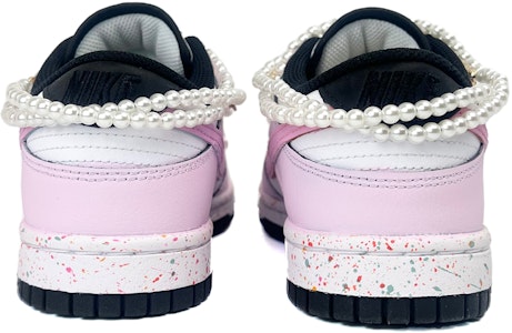 (W) 【定制鞋款】耐克Dunk Low '桃色勾珍珠丝' FD4623-131(Team45-白粉珍珠) Shop (W) 【定制鞋款】耐克Dunk Low '桃色勾珍珠丝' FD4623-131(Team45-白粉珍珠)