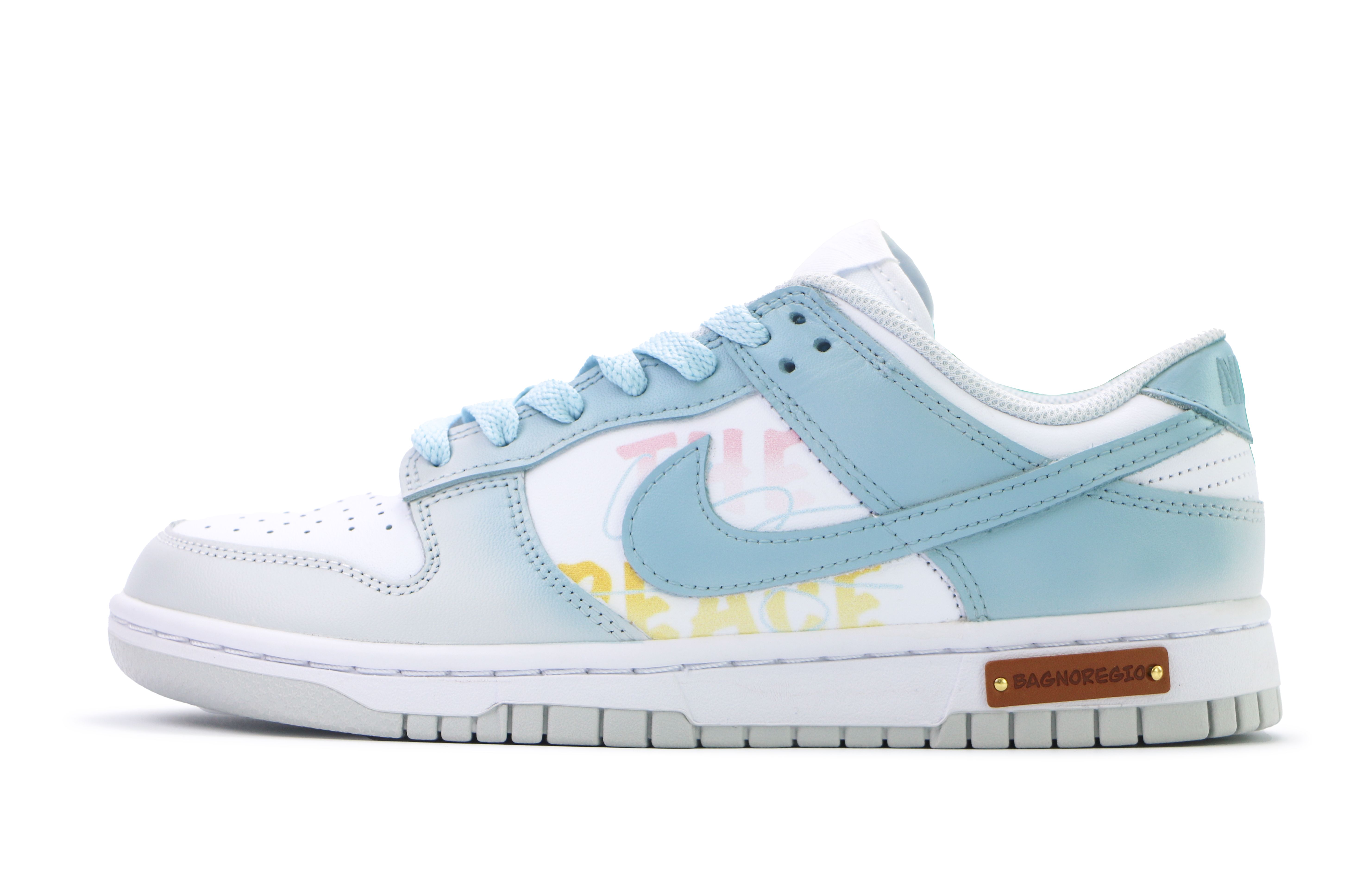 Buy 【客製球鞋】 Nike Dunk Low Photon Dustu7231的塗鴉 清新 減震防滑 低筒 帆布鞋 女款 灰藍