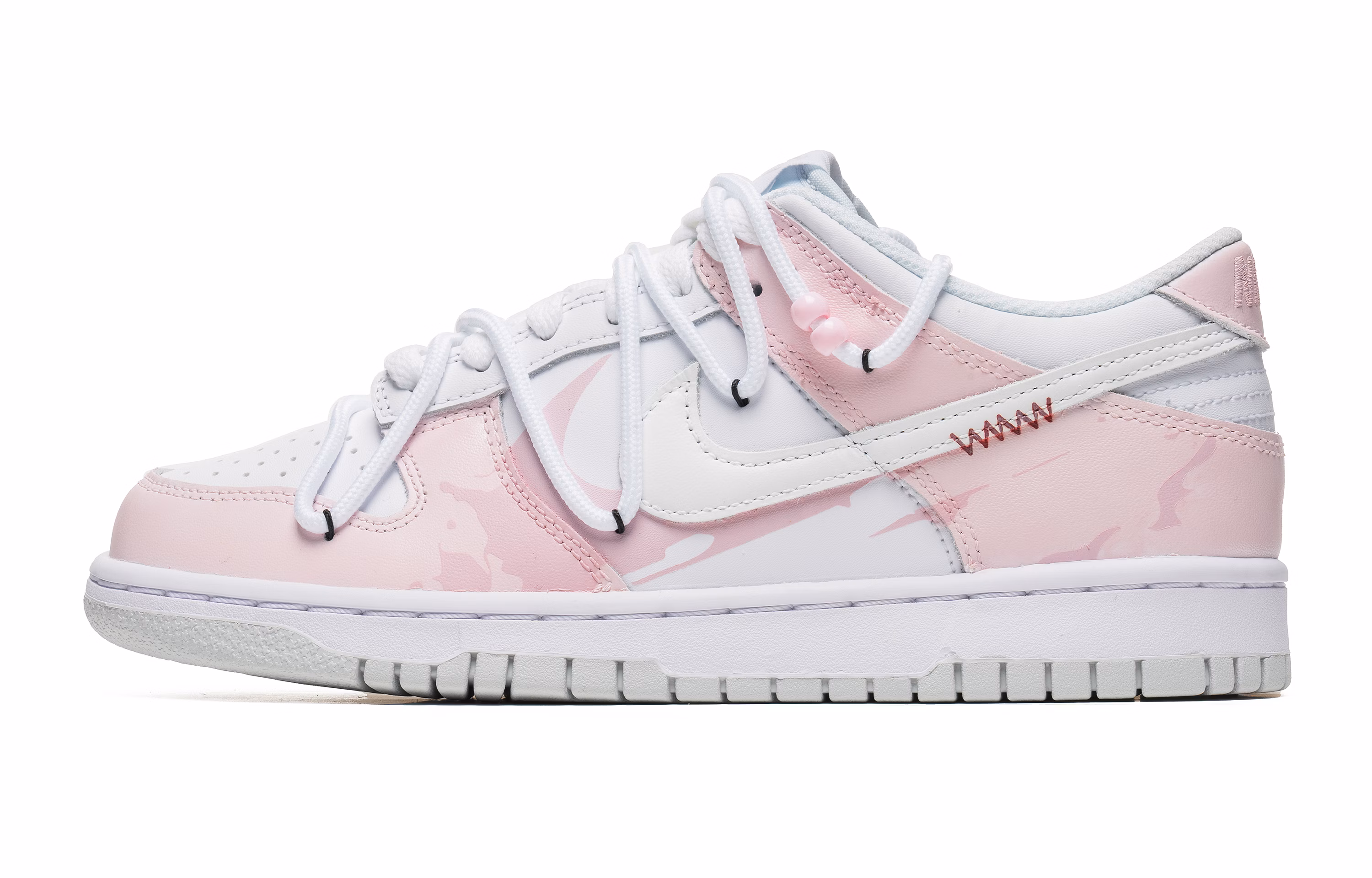 custom-shoes-women-nike-dunk-low-pink-white-love-letter