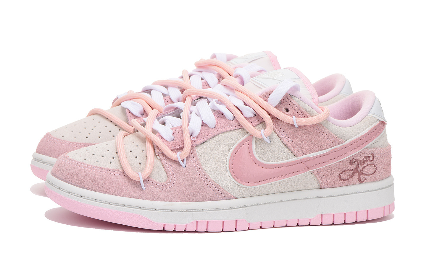 Lookbook (W) [Kasut Custom] Nike Dunk Low 'Pink Alphabet Deconstructed' DV3054-600(Team拾伍-女款粉字母SBOX)