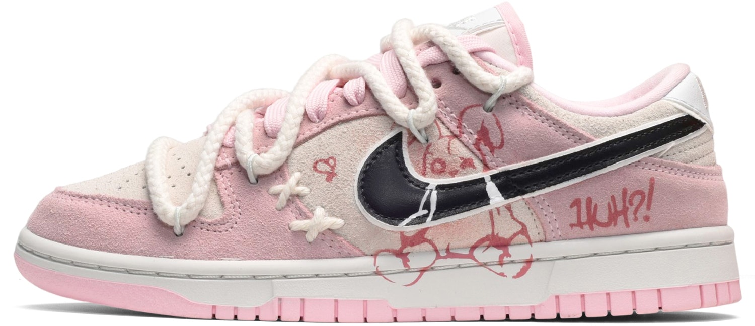 custom-shoes-women-nike-dunk-low-pink-bunny