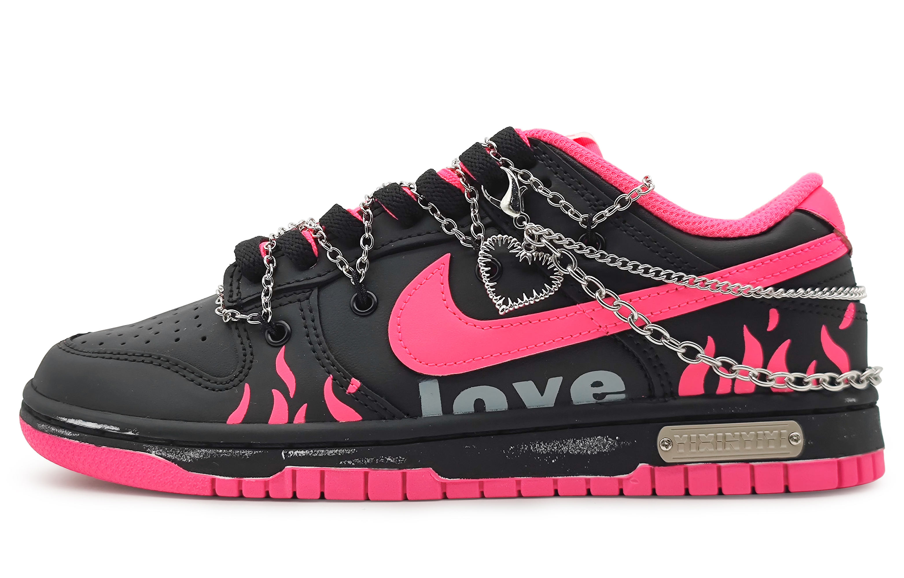 Buy (W) [Sepatu Custom] Nike Dunk Low 'Pink Chain' DZ5196-600-444215