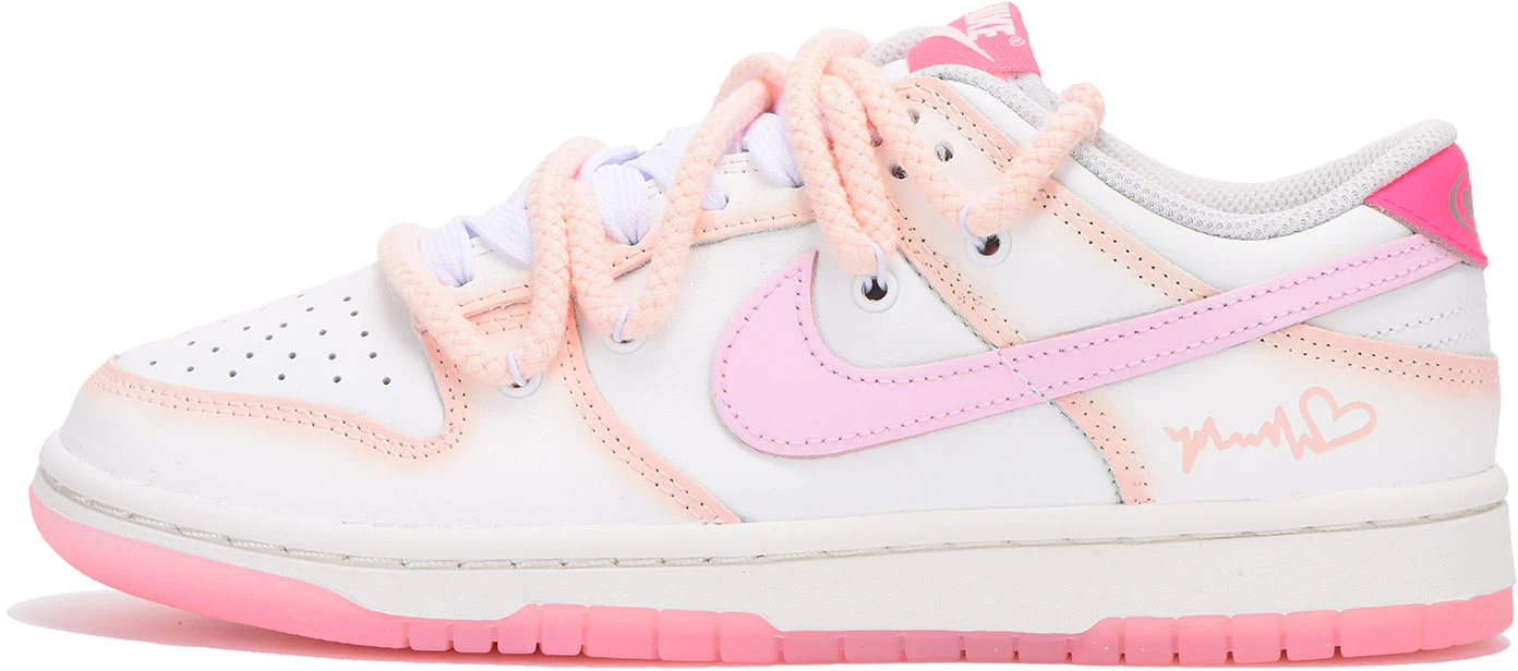 custom-shoes-women-nike-dunk-low-pink-deconstructed-love