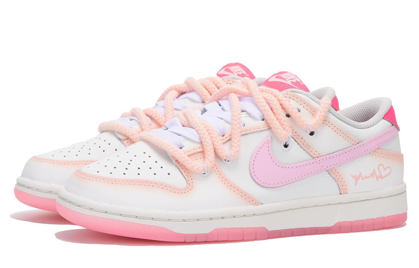 Lookbook (W) [Kasut Rekaan Sendiri] Nike Dunk Low 'Pink Deconstructed Love' FN3451-161(Team59-女款粉爱心三)