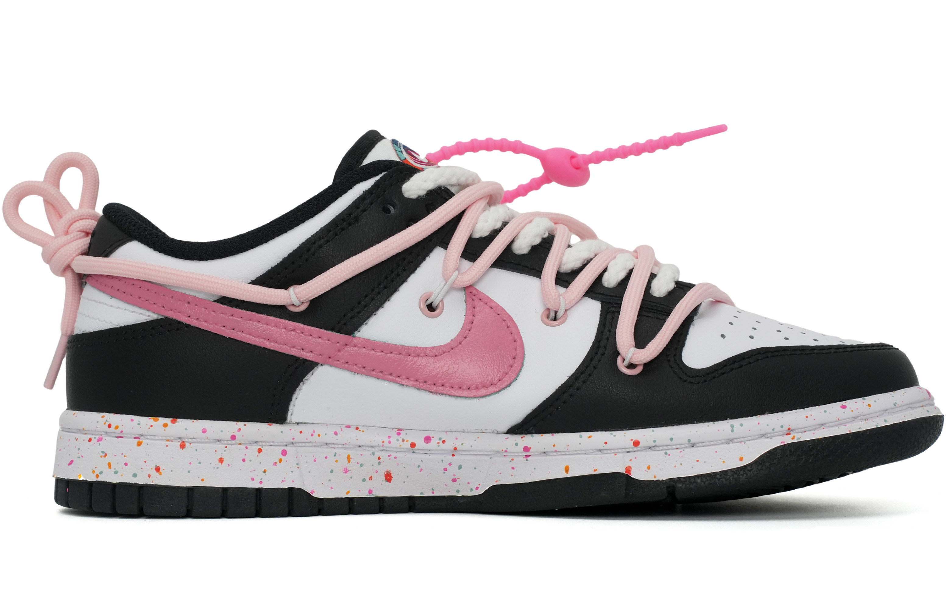 Order (W) Zapatillas Nike Dunk Low 'Pink Flame Negro-Blanco-Latido' FD4623-131(Team35-怦然心动粉色火焰)