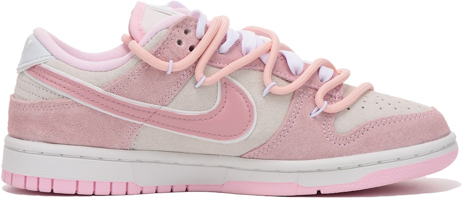 【客製球鞋】 Nike Dunk Low 粉泡 礼物 字母 解構 高街 低幫 板鞋 女款 粉色 Order 【客製球鞋】 Nike Dunk Low 粉泡 礼物 字母 解構 高街 低幫 板鞋 女款 粉色