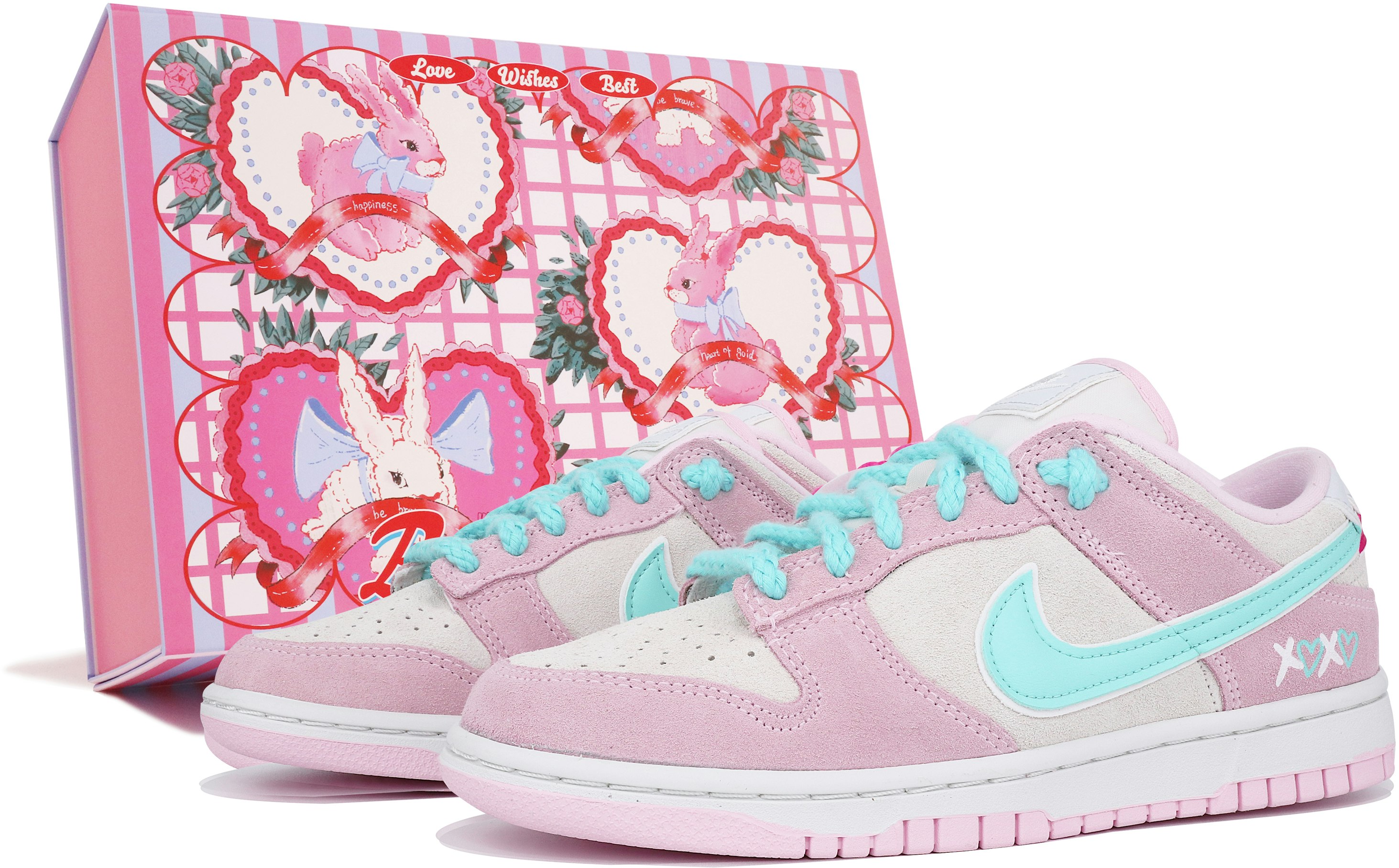 custom-shoes-women-nike-dunk-low-pink-foam-graffiti