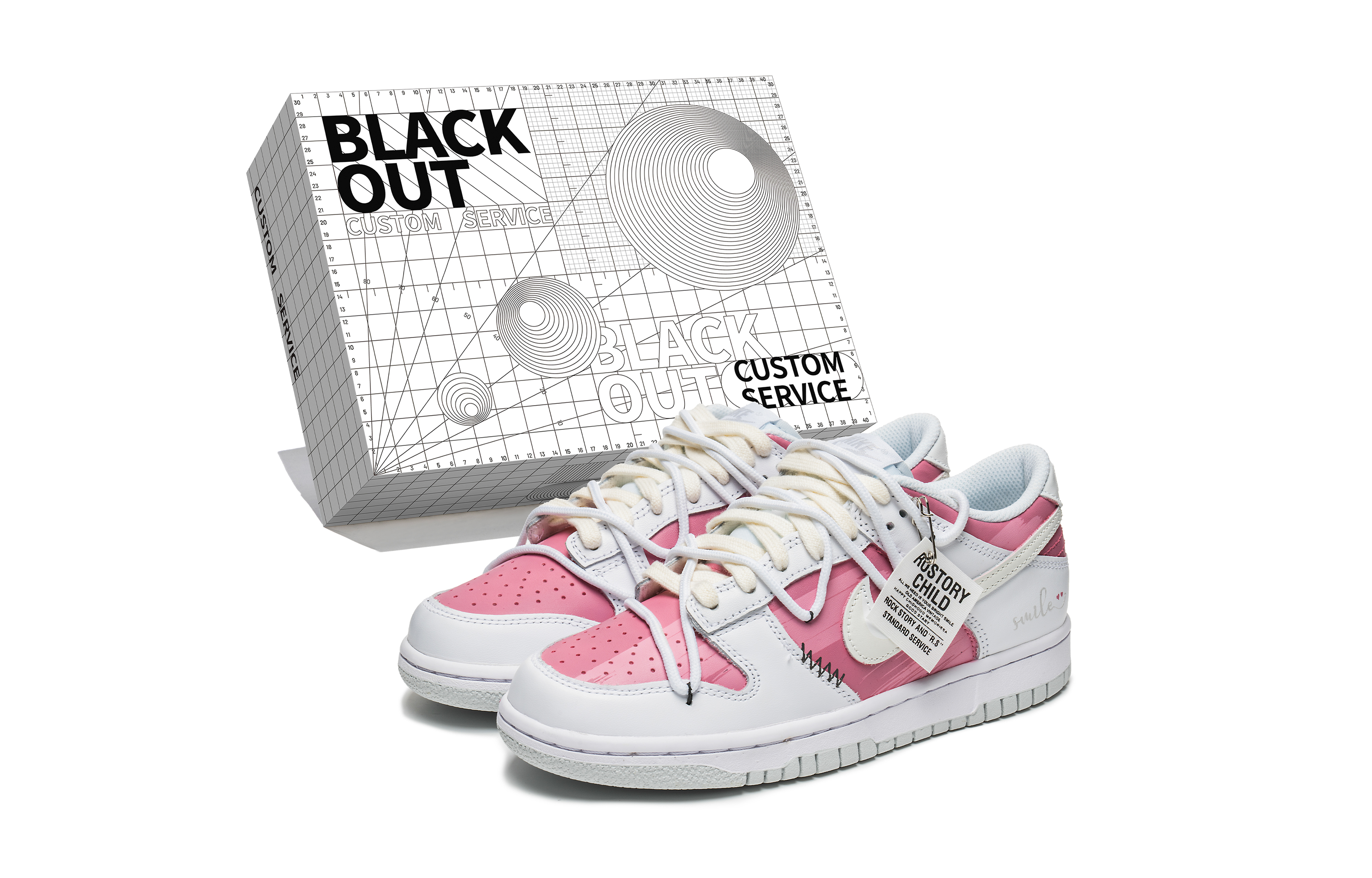 Buy (W) [カスタムシューズ] (女性用) ナイキ ダンク ロー 'ピンクハリケーン バービー スマイル' DH9765-102-444059