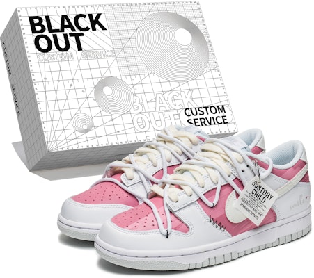 【訂製球鞋】Nike Dunk 低筒 粉紅颶風 巴比風 微笑雙勾 便簽 辣妹 甜酷 防滑 低筒 板鞋 女款 粉白 Buy 【訂製球鞋】Nike Dunk 低筒 粉紅颶風 巴比風 微笑雙勾 便簽 辣妹 甜酷 防滑 低筒 板鞋 女款 粉白