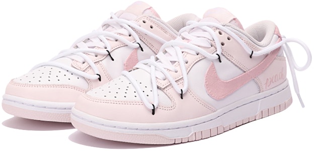 (W) Nike Dunk Low "Pink Maiden Deconstruidas" (Personalizadas) FD1449-100(TeamThree-女款淘气少女粉白) Lookbook (W) Nike Dunk Low "Pink Maiden Deconstruidas" (Personalizadas) FD1449-100(TeamThree-女款淘气少女粉白)