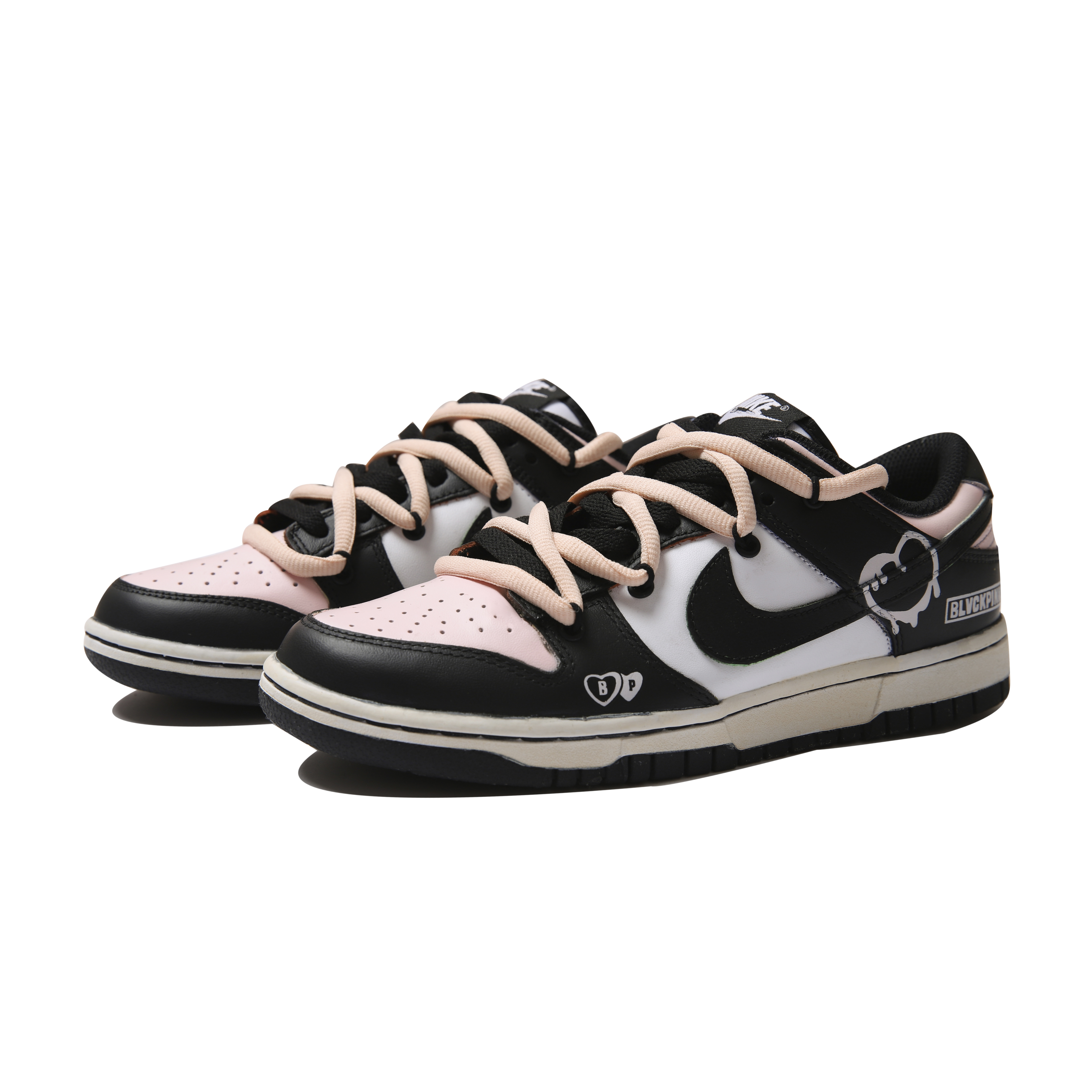 Lookbook (W) [Sepatu Custom] Nike Dunk Low 'Pink Mocha Sweetheart' DD1503-106(Team6-粉墨甜心-甜酷)