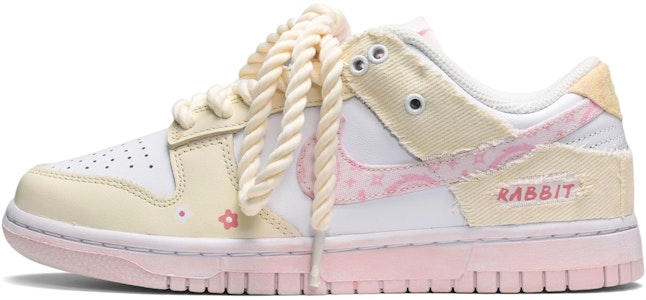 【訂製球鞋】Nike Dunk Low "Pink Paisley" 手繪塗鴉 奶油小花 低幫 板鞋 女款 粉白黃 Buy 【訂製球鞋】Nike Dunk Low "Pink Paisley" 手繪塗鴉 奶油小花 低幫 板鞋 女款 粉白黃
