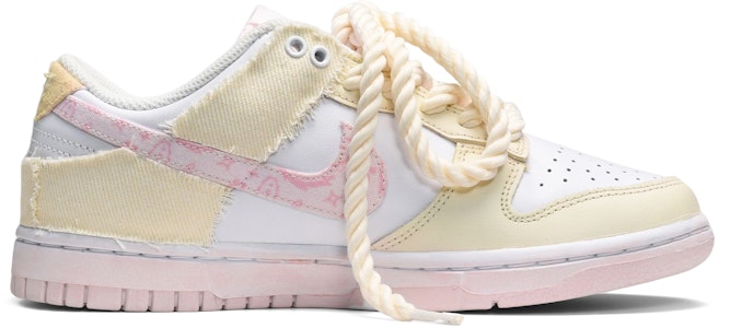 【訂製球鞋】Nike Dunk Low "Pink Paisley" 手繪塗鴉 奶油小花 低幫 板鞋 女款 粉白黃 Order 【訂製球鞋】Nike Dunk Low "Pink Paisley" 手繪塗鴉 奶油小花 低幫 板鞋 女款 粉白黃