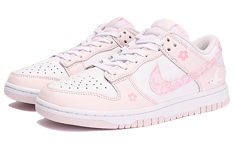 Lookbook (W) [定制鞋款] 耐克Dunk Low '粉色佩斯利' FD1449-100(TeamThree-女款腰果花粉白)