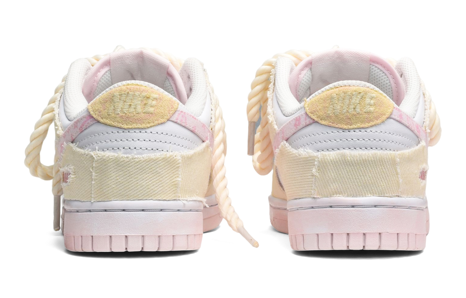 Shop (W) [定制鞋款] 耐克 Dunk Low '粉色佩斯利' FD1449-100(TeamE-女款奶油小花粉白黄BOX)