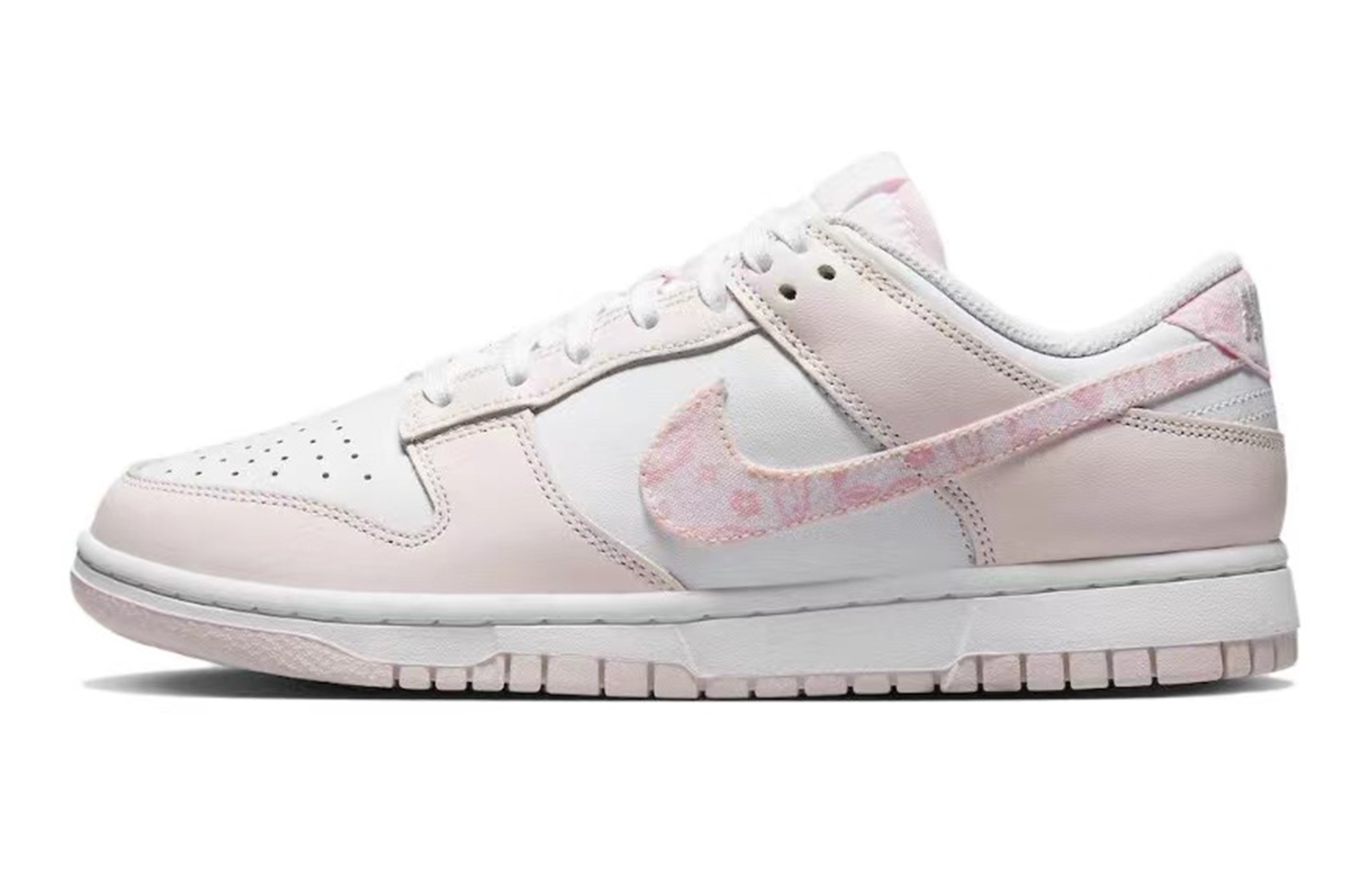 Sizing (W) [定制鞋款] 耐克 Dunk Low '粉色佩斯利' FD1449-100(TeamE-女款奶油小花粉白黄BOX)