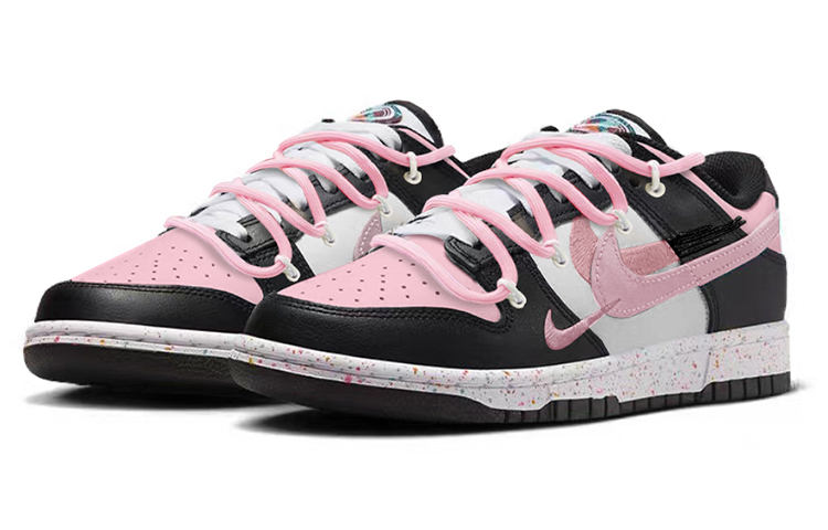 Lookbook (W) 나이키 덩크 로우 '핑크 스타' (커스텀) FD4623-131(TeamY-女款粉星黑白粉)