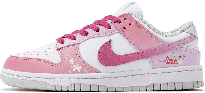 【訂製球鞋】Nike Dunk Low 蔷薇草莓 少女 休閒 配搭 保暖防滑減震耐磨 低筒 板鞋 女款 粉白 Buy 【訂製球鞋】Nike Dunk Low 蔷薇草莓 少女 休閒 配搭 保暖防滑減震耐磨 低筒 板鞋 女款 粉白