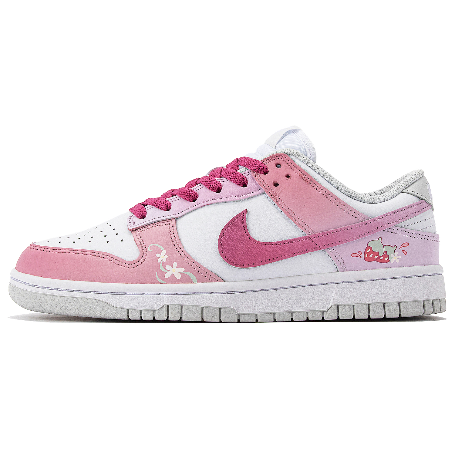 Order (W) [Kasut Custom] Nike Dunk Low 'Strawberi Merah Jambu' DD1503-103(TeamThree-蔷薇草莓粉白)