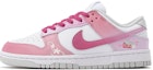 Order 【訂製球鞋】Nike Dunk Low 蔷薇草莓 少女 休閒 配搭 保暖防滑減震耐磨 低筒 板鞋 女款 粉白