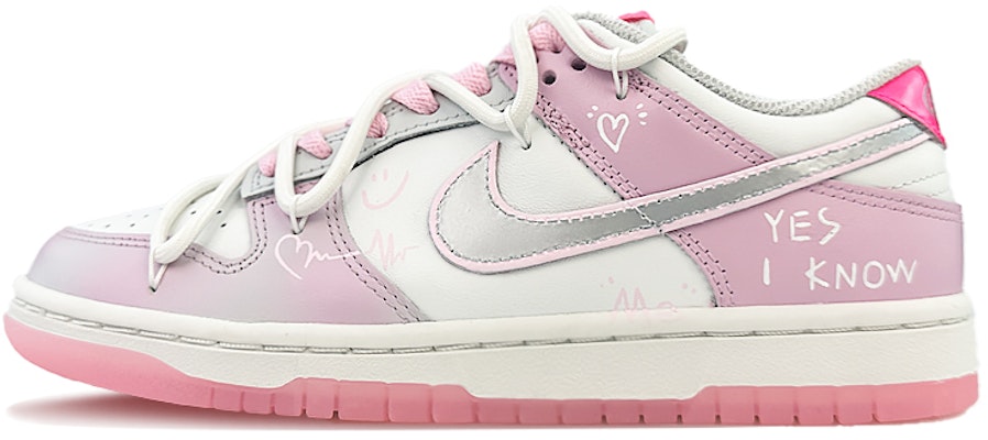 【特製球鞋】Nike Dunk Low 滑板文化 雙向投入 禮盒 防滑耐磨 低筒 板鞋 女款 粉白 Buy 【特製球鞋】Nike Dunk Low 滑板文化 雙向投入 禮盒 防滑耐磨 低筒 板鞋 女款 粉白