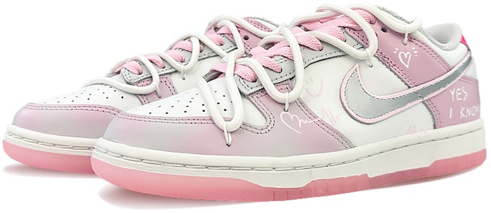 (W) 나이키 덩크 로우 '핑크 화이트' (커스텀) FN3451-161(Team40-女款双向奔赴粉白) Lookbook (W) 나이키 덩크 로우 '핑크 화이트' (커스텀) FN3451-161(Team40-女款双向奔赴粉白)