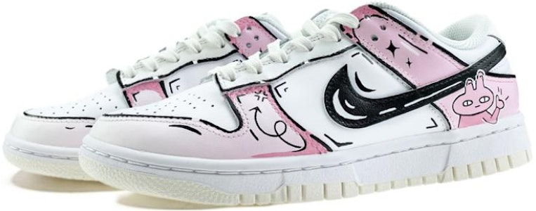 【定制球鞋】Nike Dunk Low 棒棒兔 二次元 漸變 低幫 板鞋 女款 粉白 Lookbook 【定制球鞋】Nike Dunk Low 棒棒兔 二次元 漸變 低幫 板鞋 女款 粉白