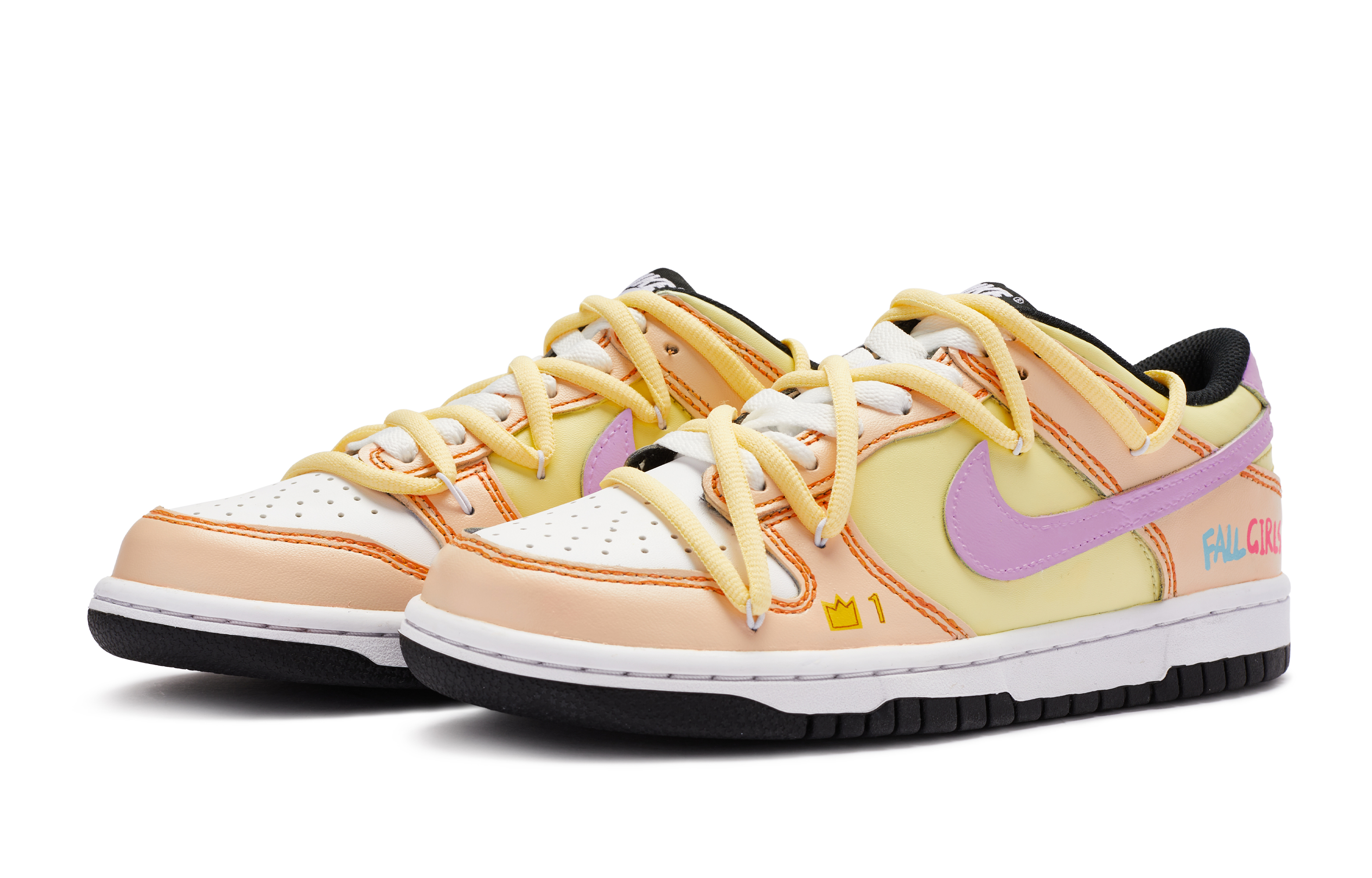 Lookbook (W) [定制鞋款] 耐克Dunk Low '粉黄紫' DD1503-101(TeamR-糖豆女孩)