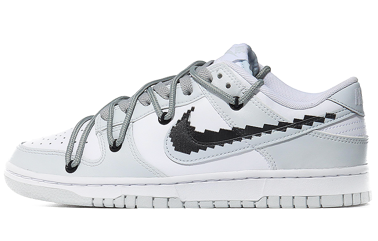 Buy (W) [Sneakers Khusus] Nike Dunk Low 'Pixel Swoosh Minimalis' DH9765-102(Team10-像素大钩）