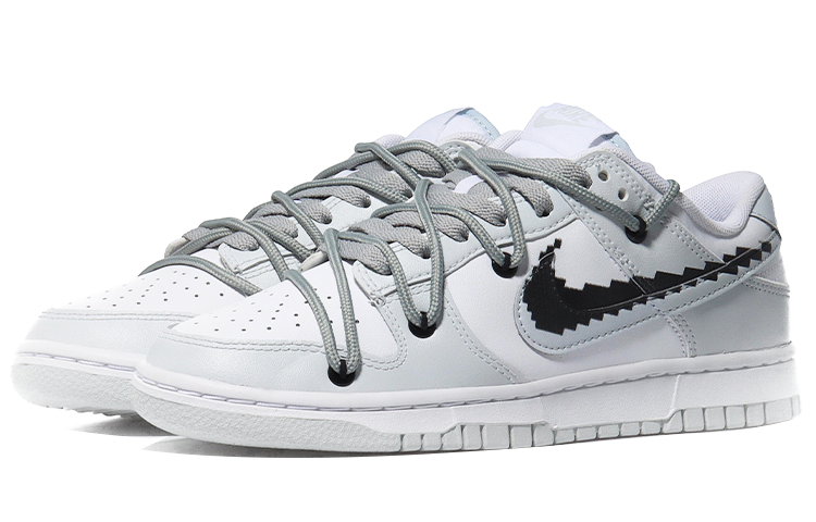 Lookbook (W) [Sneakers Khusus] Nike Dunk Low 'Pixel Swoosh Minimalis' DH9765-102(Team10-像素大钩）