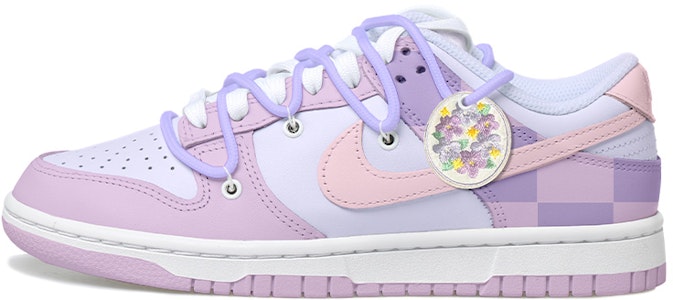 (W) Zapatillas Nike Dunk Low 'Plaid Floral Tag Lilac' Personalizadas DD1503-001(Team拾玖-粉紫棋盘格S-BOX) Buy (W) Zapatillas Nike Dunk Low 'Plaid Floral Tag Lilac' Personalizadas DD1503-001(Team拾玖-粉紫棋盘格S-BOX)