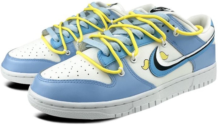 【定制球鞋】 Nike Dunk Low 是在玩鞋 動漫 飛天小女警 泡泡 解構 雙鞋帶 低幫 板鞋 女款 藍黃 Shop 【定制球鞋】 Nike Dunk Low 是在玩鞋 動漫 飛天小女警 泡泡 解構 雙鞋帶 低幫 板鞋 女款 藍黃