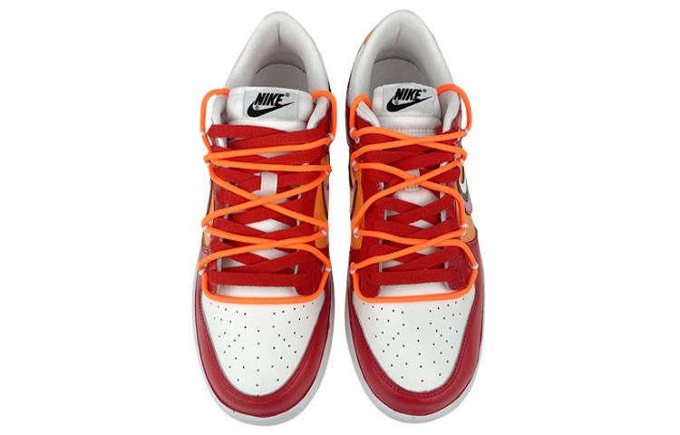 Shop 【定制球鞋】Nike Dunk Low 是在玩鞋 飛天小女警 花花 解構 雙鞋帶 低幫 板鞋 女款 紅橙
