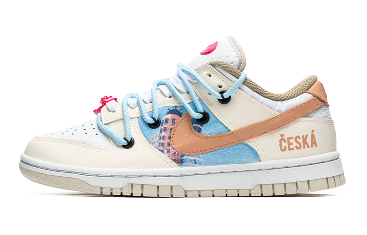 Buy (W) [定制鞋款] 耐克Dunk Low '布拉格解构白粉' DX6060-121(TeamB-女款布拉格白粉)