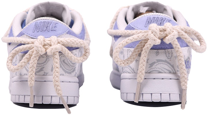 【定制球鞋】Nike Dunk Low ess 普羅旺斯腰果花 帆布 牛仔 vibe風 丹寧 麻繩鞋帶 低幫 板鞋 女款 白紫 Shop 【定制球鞋】Nike Dunk Low ess 普羅旺斯腰果花 帆布 牛仔 vibe風 丹寧 麻繩鞋帶 低幫 板鞋 女款 白紫
