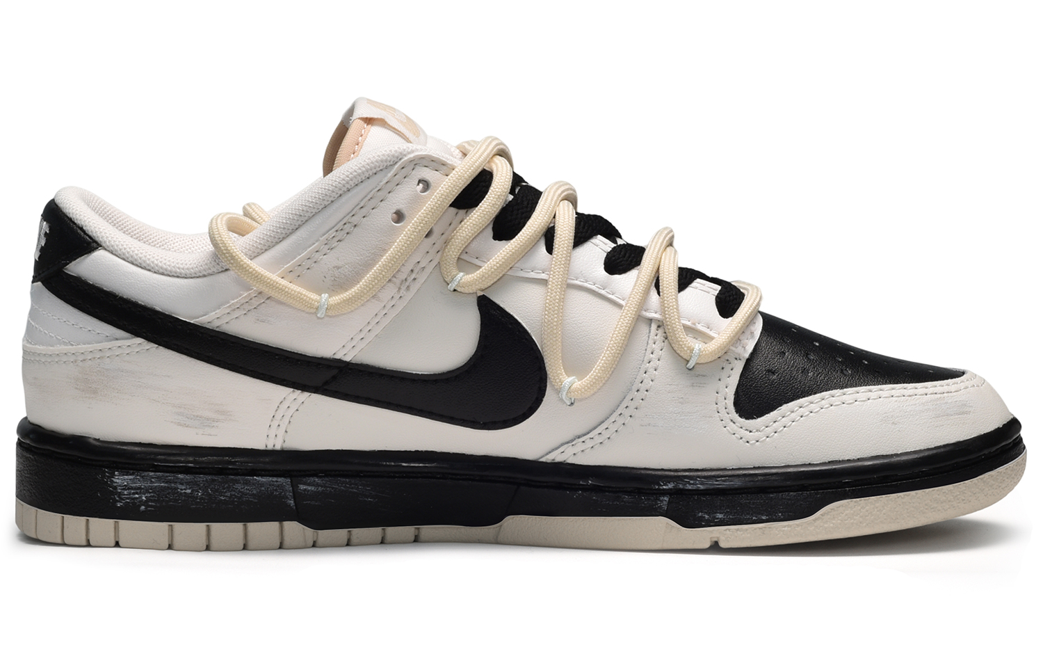 Order (W) [カスタムシューズ] (女性用) ナイキ ダンク ロー 'パンクボーン' DX5930-100(TeamE-女款骨头米黑)