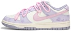Buy 【客製化球鞋】 Nike Dunk Low 火心 芋頭莓果 四葉草花紋 解構繫帶 復古 低筒 滑板鞋 女款 紫色