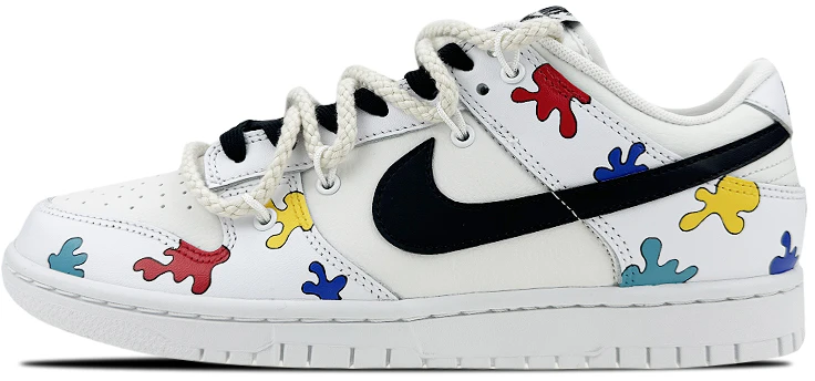 custom-shoes-women-nike-dunk-low-puzzle-deconstructed-white-black