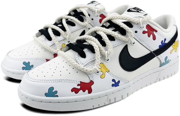 【客製化運動鞋】Nike Dunk Low (GS) 玩鞋禮盒 復古色塊 拼圖解構 低筒板鞋 女款 白黑 Lookbook 【客製化運動鞋】Nike Dunk Low (GS) 玩鞋禮盒 復古色塊 拼圖解構 低筒板鞋 女款 白黑